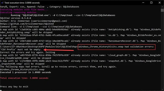 Parsing EventTranscript With KAPE and SQLECmd