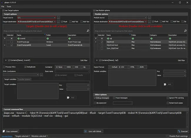 Parsing EventTranscript With KAPE and SQLECmd